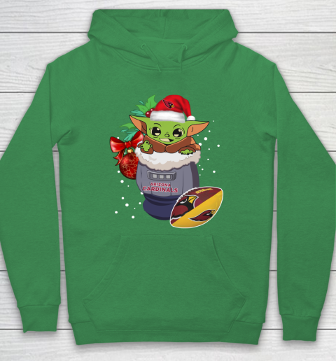 Arizona Cardinals Christmas Baby Yoda Star Wars Funny Happy NFL Hoodie 8