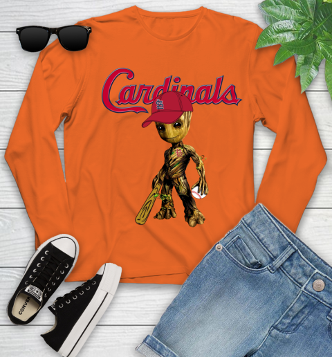 MLB St.Louis Cardinals Groot Guardians Of The Galaxy Baseball Youth Long Sleeve 4