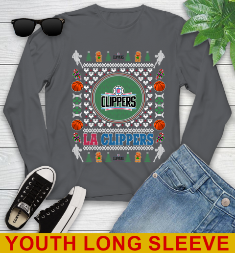 LA Clippers Merry Christmas NBA Basketball Loyal Fan Youth Long Sleeve 9