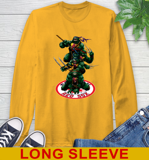 MLB Baseball Boston Red Sox Teenage Mutant Ninja Turtles Shirt Long Sleeve T-Shirt 3