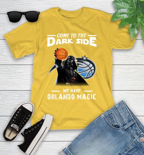NBA Come To The Dark Side We Have Orlando Magic Star Wars Darth Vader Basketball Youth T-Shirt 10