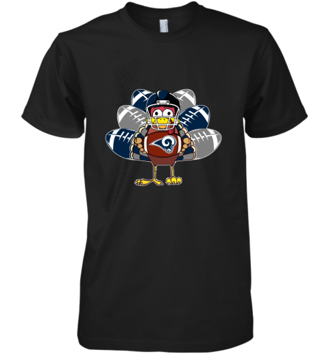 Los Angeles Rams Turkey Football Thanksgiving Premium Men's T-Shirt