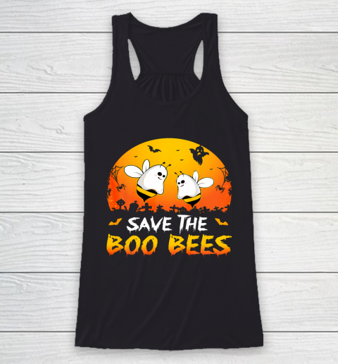 Save The Boo Bees Funny Breast Cancer Awareness Halloween Racerback Tank