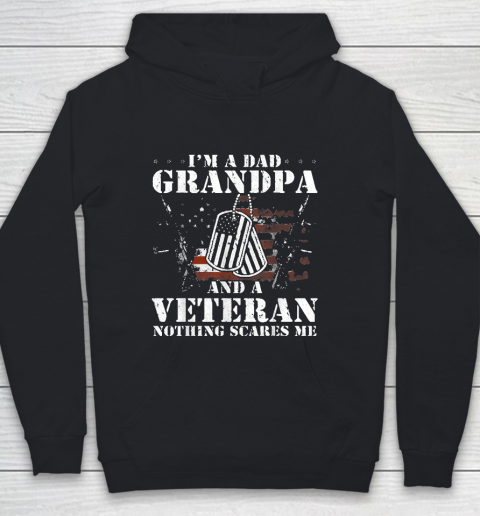 Grandpa Funny Gift Apparel  I'm A Dad Grandpa Veteran Father's Day S Youth Hoodie