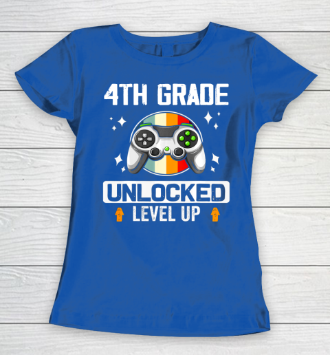 Next Level t shirts 4th Grade Unlocked Level Up Back To School Fourth Grade Gamer Women's T-Shirt 8