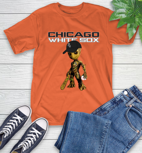 MLB Chicago White Sox Groot Guardians Of The Galaxy Baseball T-Shirt 5