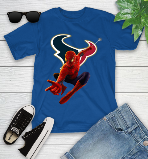NFL Spider Man Avengers Endgame Football Houston Texans Youth T-Shirt 9