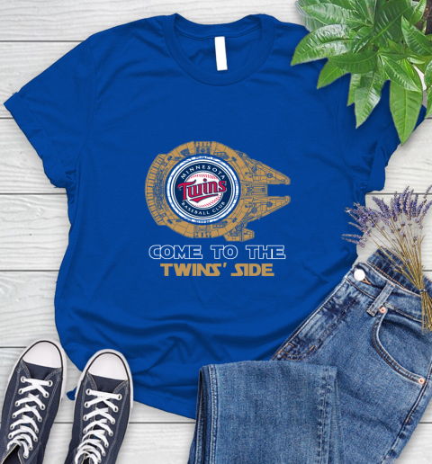 MLB Come To The Minnesota Twins Side Star Wars Baseball Sports Women's T-Shirt 12