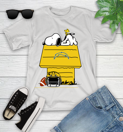 Los Angeles Chargers NFL Football Snoopy Woodstock The Peanuts Movie Youth T-Shirt