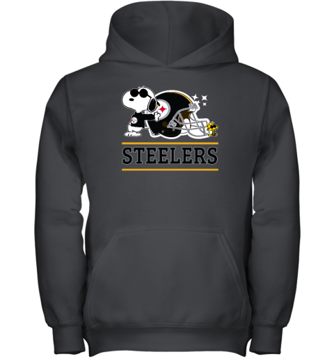 The Pittsburg Steelers Joe Cool And Woodstock Snoopy Mashup Youth Hooded