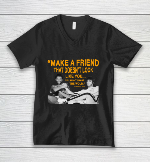 Kareem Abdul Jabbar Shirt Make A Friend V-Neck T-Shirt