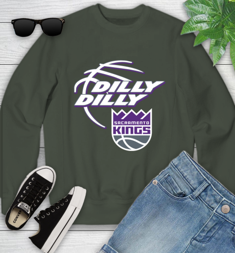 NBA Sacramento Kings Dilly Dilly Basketball Sports Youth Sweatshirt 10