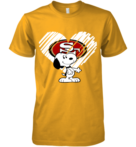 vtuc a happy christmas with san francisco 49ers snoopy premium guys tee 5 front gold