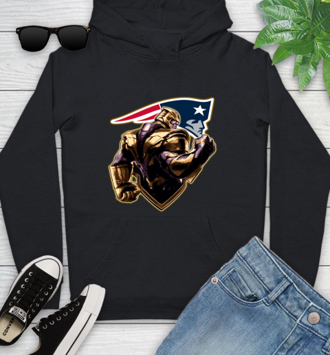NFL Thanos Avengers Endgame Football Sports New England Patriots Youth Hoodie 2
