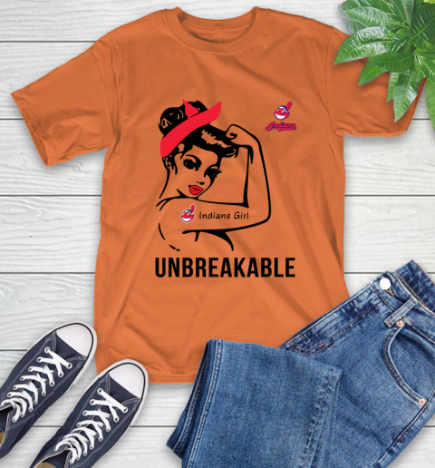 MLB Cleveland Indians Girl Unbreakable Baseball Sports T-Shirt 3