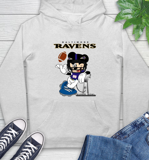 NFL Baltimore Ravens Mickey Mouse Disney Super Bowl Football T Shirt Hoodie