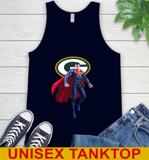 NFL Superman DC Sports Football Green Bay Packers Tank Top 3