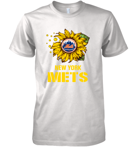 New York Mets Sunflower MLB Baseball Premium Men's T-Shirt