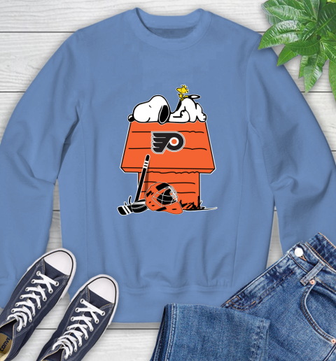 Philadelphia Flyers NHL Hockey Snoopy Woodstock The Peanuts Movie Sweatshirt 11