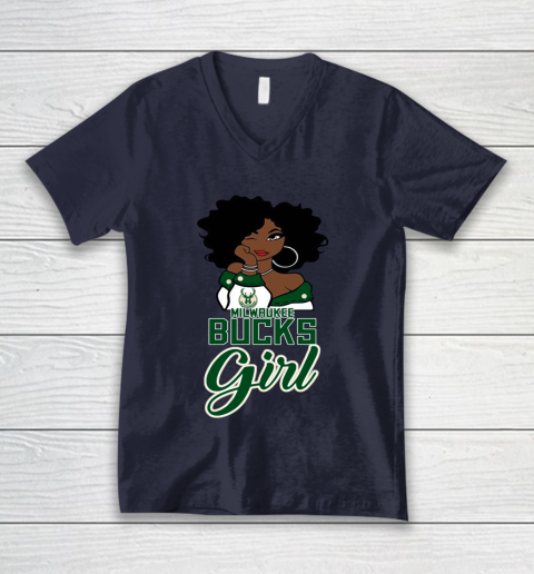 Milwaukee Bucks Girl NBA V-Neck T-Shirt 3