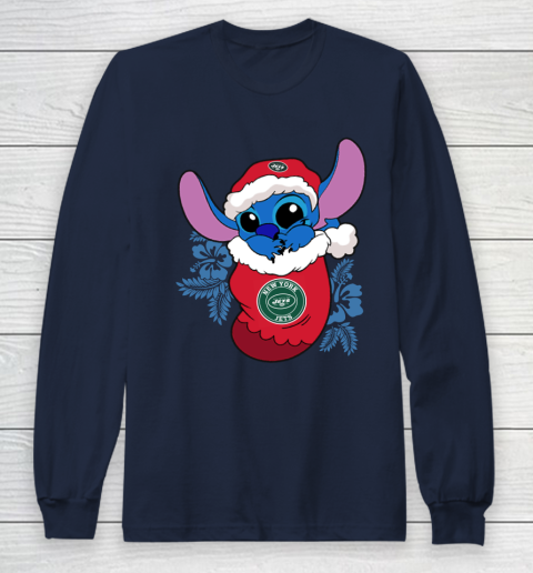 New York Jets Christmas Stitch In The Sock Funny Disney NFL Long Sleeve T-Shirt 4
