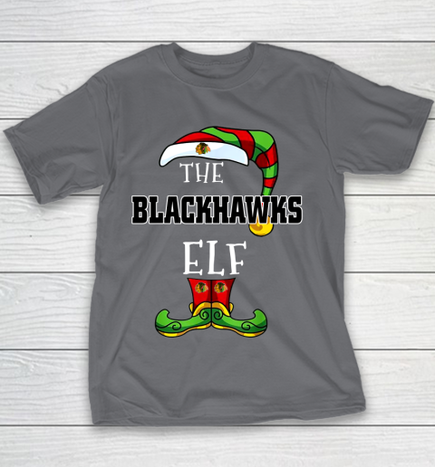 Chicago Blackhawks Christmas ELF Funny NHL Youth T-Shirt 5