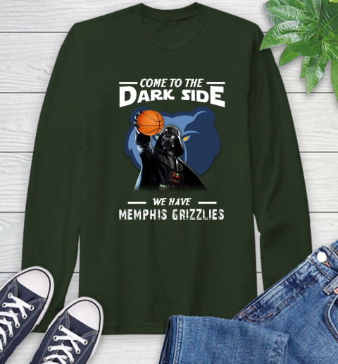 NBA Come To The Dark Side We Have Memphis Grizzlies Star Wars Darth Vader Basketball Long Sleeve T-Shirt 7