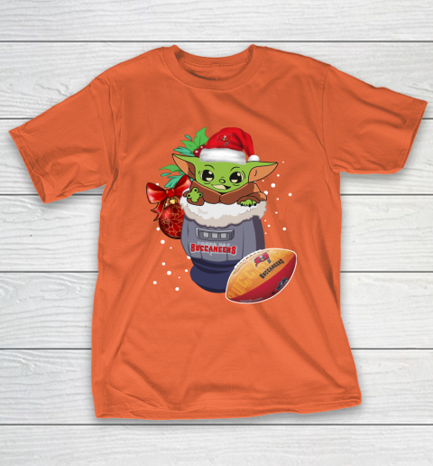 Tampa Bay Buccaneers Christmas Baby Yoda Star Wars Funny Happy NFL T-Shirt 6