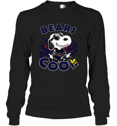 Chicago Bears Snoopy Joe Cool We're Awesome Long Sleeve T-Shirt