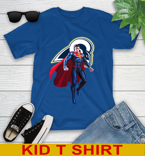 NFL Superman DC Sports Football Los Angeles Rams Youth T-Shirt 9