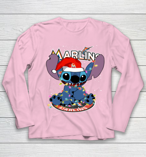 Miami Marlins MLB noel stitch Baseball Christmas Youth Long Sleeve 6