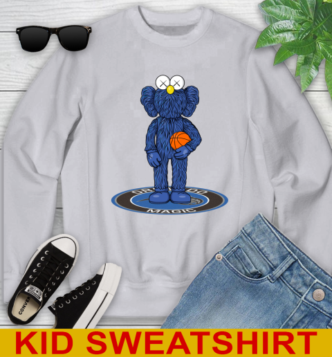 NBA Basketball Orlando Magic Kaws Bff Blue Figure Shirt Youth Sweatshirt 4