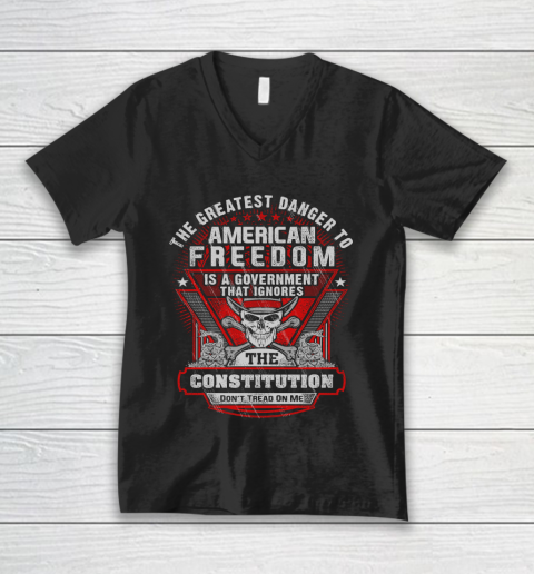 Veteran Shirt Gun Control American Freedom V-Neck T-Shirt