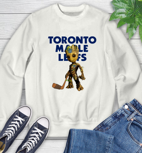 Toronto Maple Leafs NHL Hockey Groot Marvel Guardians Of The Galaxy Sweatshirt