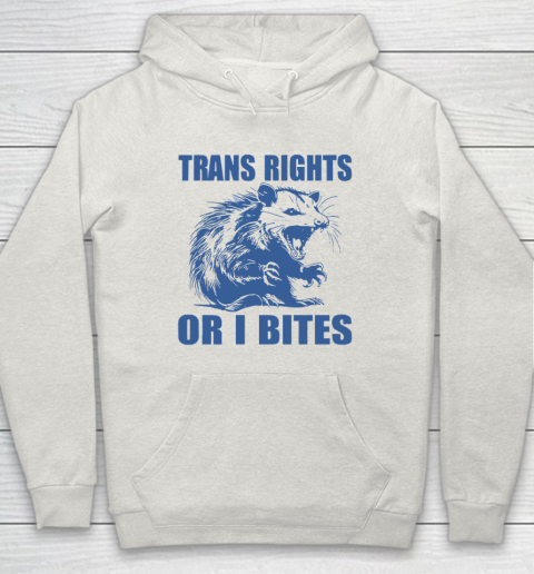 Trans Rights Or I Bites Raccoon Hoodie 8