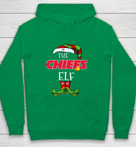 Kansas City Chiefs Christmas ELF Funny NFL Youth Hoodie 4