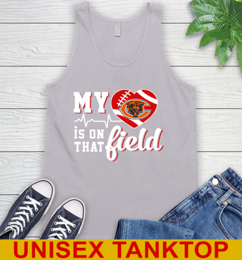 NFL My Heart Is On That Field Football Sports Chicago Bears Tank Top 3
