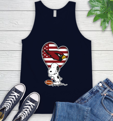 Arizona Cardinals NFL Football The Peanuts Movie Adorable Snoopy Tank Top 3