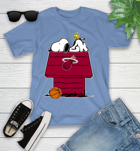 Miami Heat NBA Basketball Snoopy Woodstock The Peanuts Movie Youth T-Shirt 11