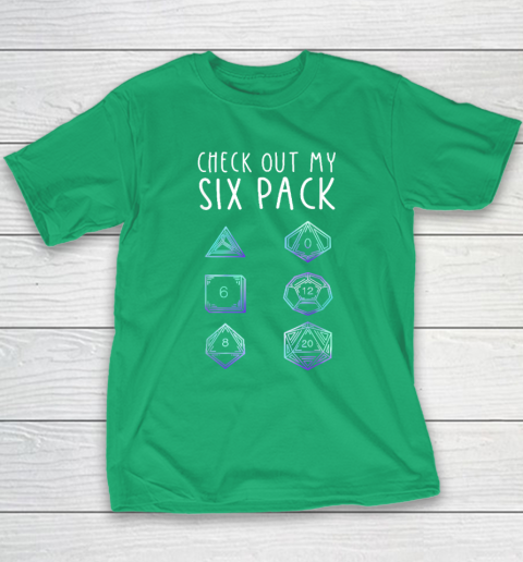 Funny Check Out My Six Pack Dice For Dragons D20 RPG Gamer Youth T-Shirt 4
