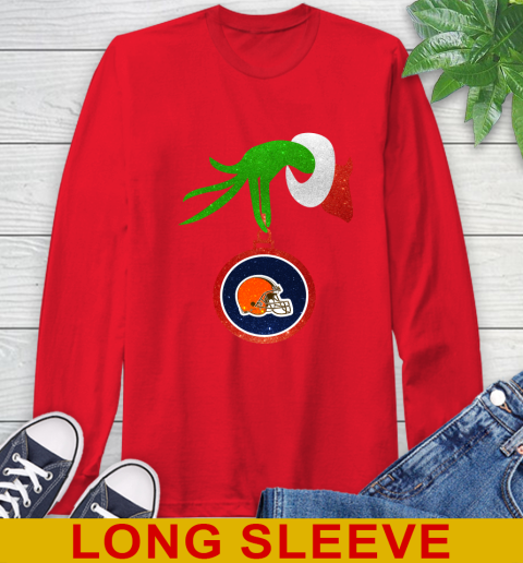 Cleveland Browns Grinch Merry Christmas NFL Football Long Sleeve T-Shirt 10