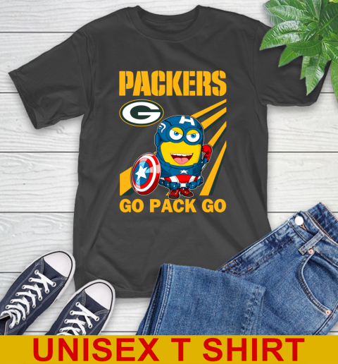NFL Football Green Bay Packers Captain America Marvel Avengers Minion Shirt T-Shirt