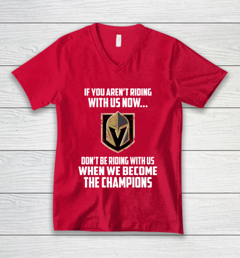 NHL Vegas Golden Knights Hockey We Become The Champions V-Neck T-Shirt 6