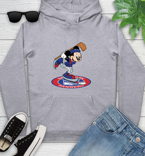 NHL Hockey New York Rangers Cheerful Mickey Disney Shirt Youth Hoodie 6