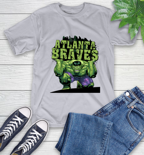 Atlanta Braves MLB Baseball Incredible Hulk Marvel Avengers Sports T-Shirt 6