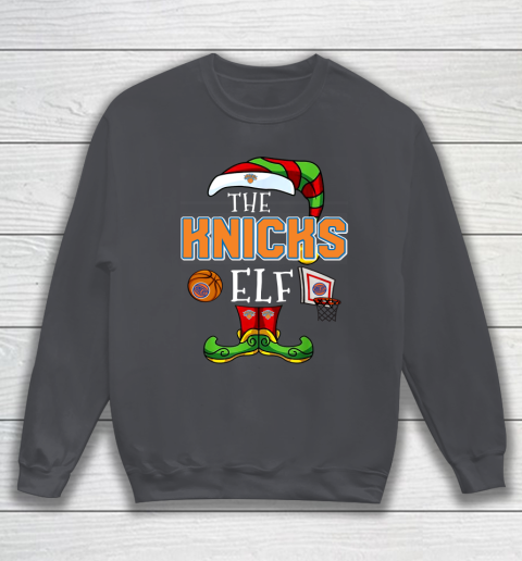 New York Knicks Christmas ELF Funny NBA Sweatshirt 4