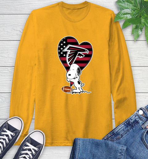 Atlanta Falcons NFL Football The Peanuts Movie Adorable Snoopy Long Sleeve T-Shirt 3