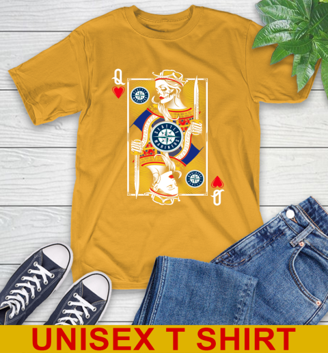 MLB Baseball Seattle Mariners The Queen Of Hearts Card Shirt T-Shirt 2