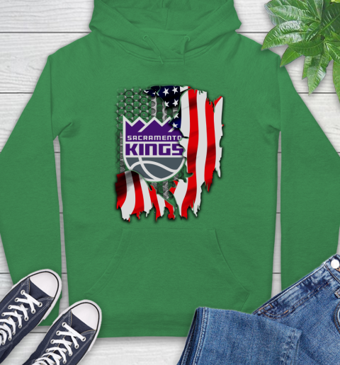 Sacramento Kings NBA Basketball American Flag Hoodie 8