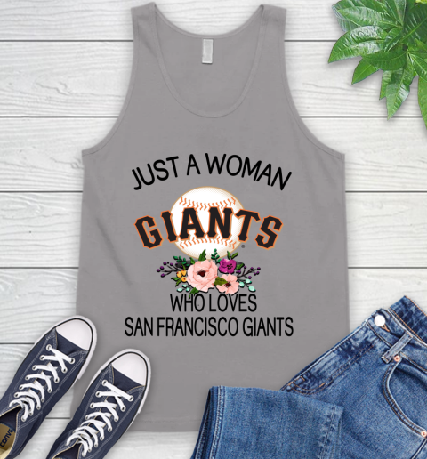 MLB Just A Woman Who Loves San Francisco Giants Baseball Sports Tank Top 2